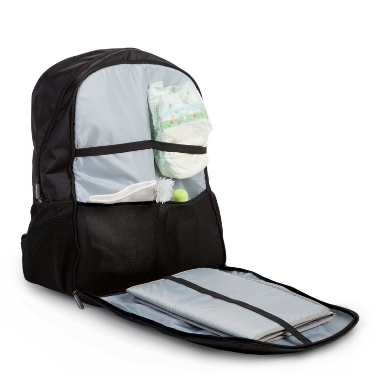 Gray Daddy Backpack with Multiple Compartments