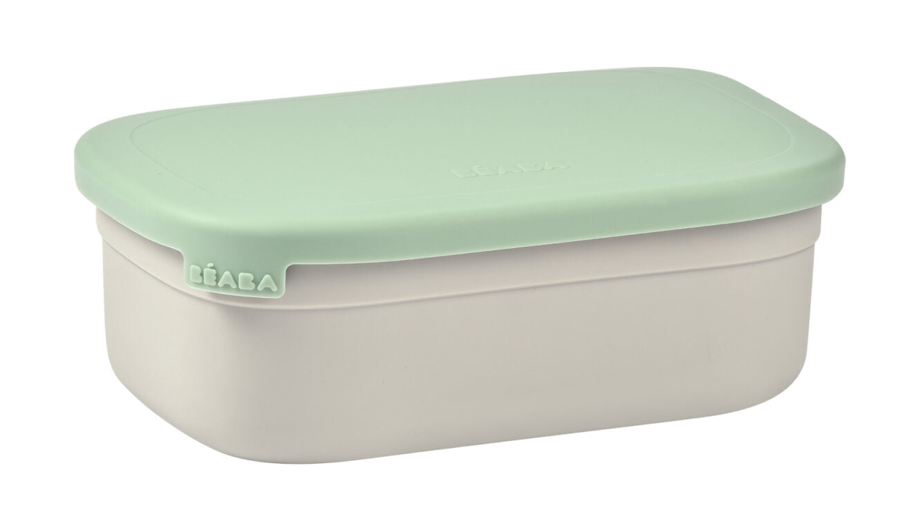 Beaba Stainless Steel Lunch Box, Velvet grey/ Sage Green Color