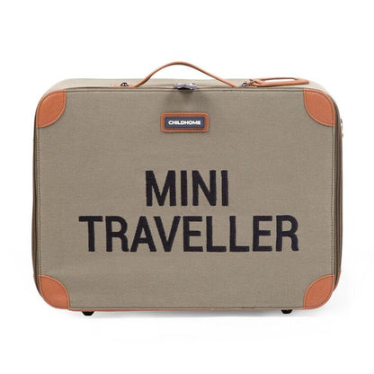 Childhome Mini Traveller Kids Suitcase - Kaki Canvas