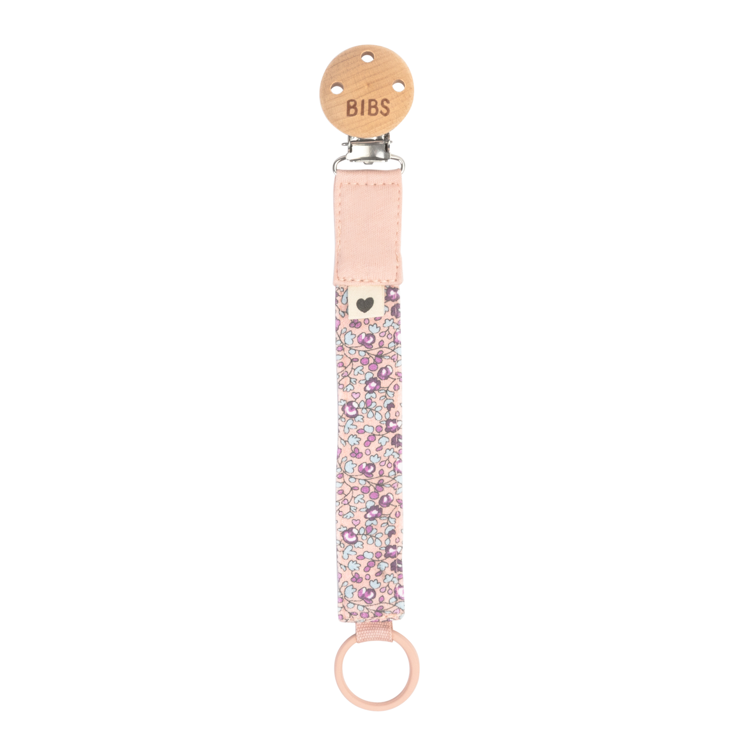 BIBS x Liberty Pacifier Clip Eloise Blush Color