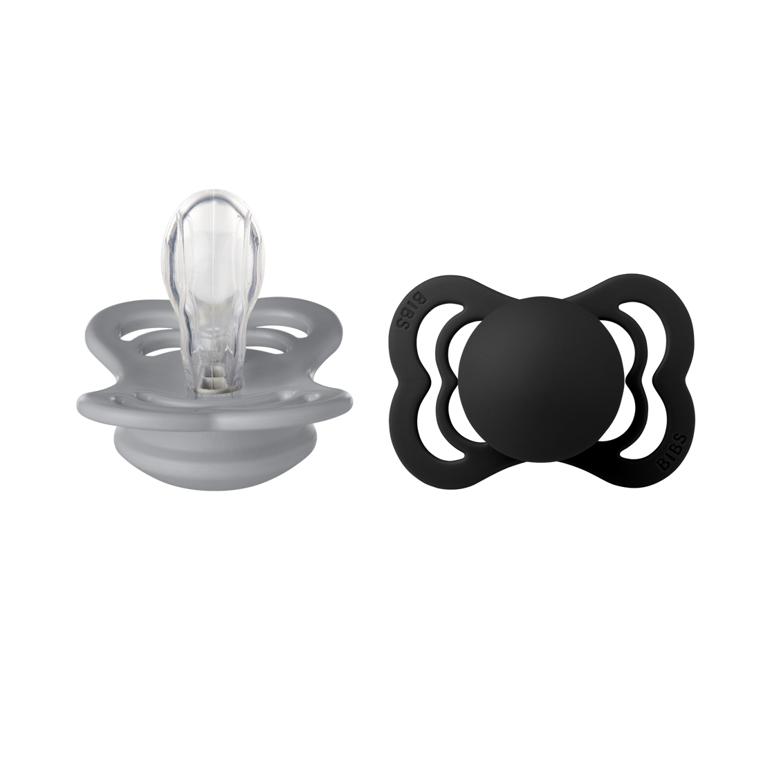 Bibs Supreme 2 Pack Silicone S2 Cloud/Black Color